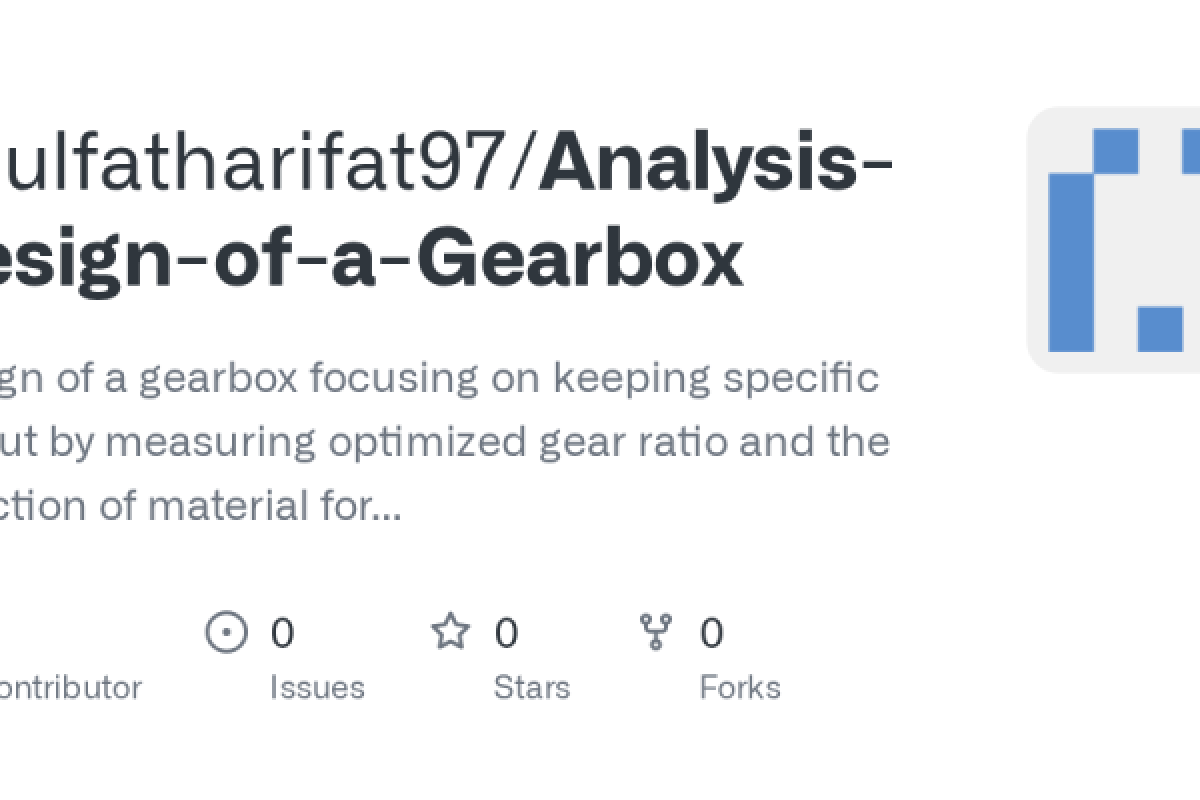Analysis Design of a Gearbox